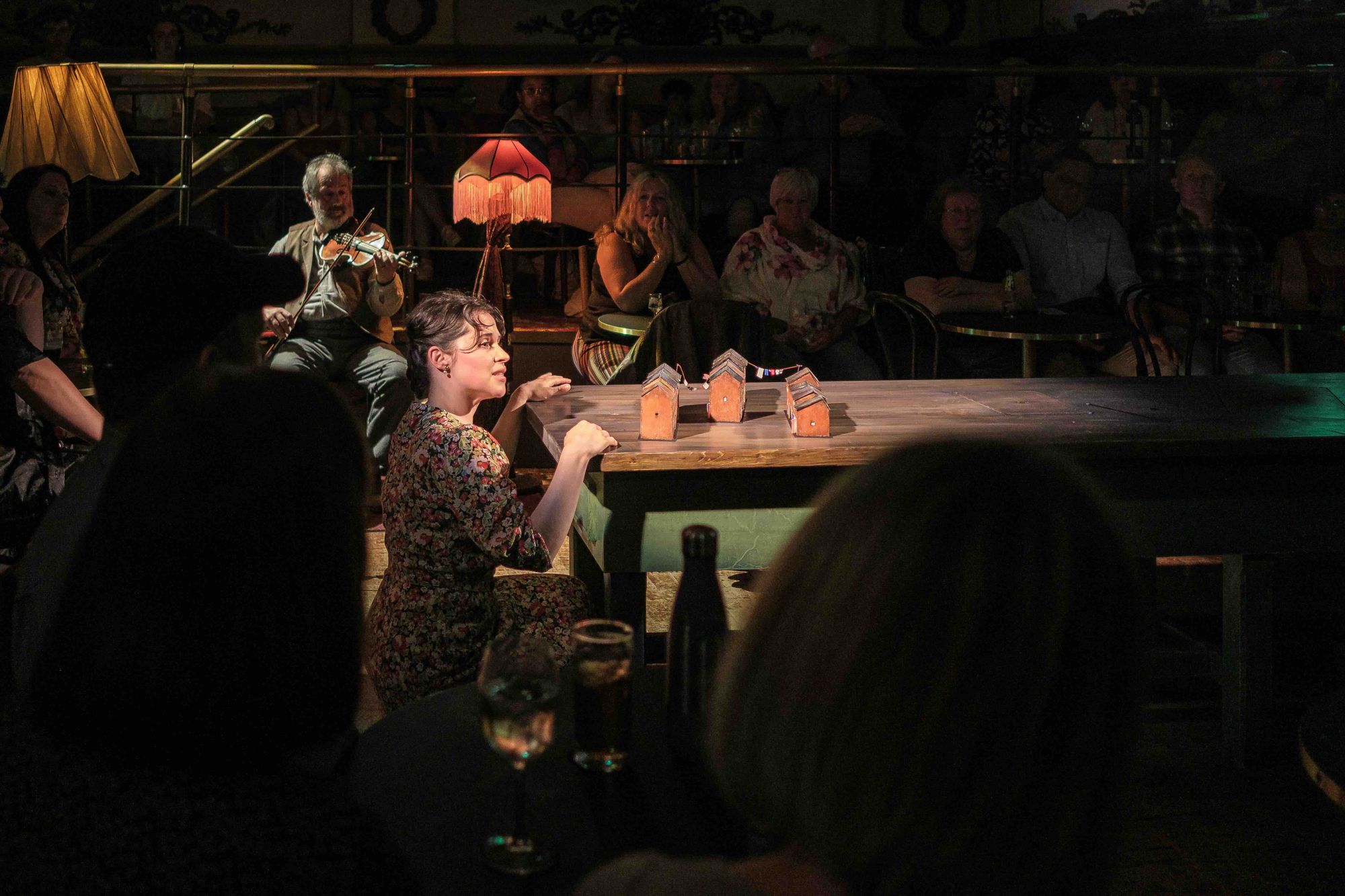 The audience seated at the table